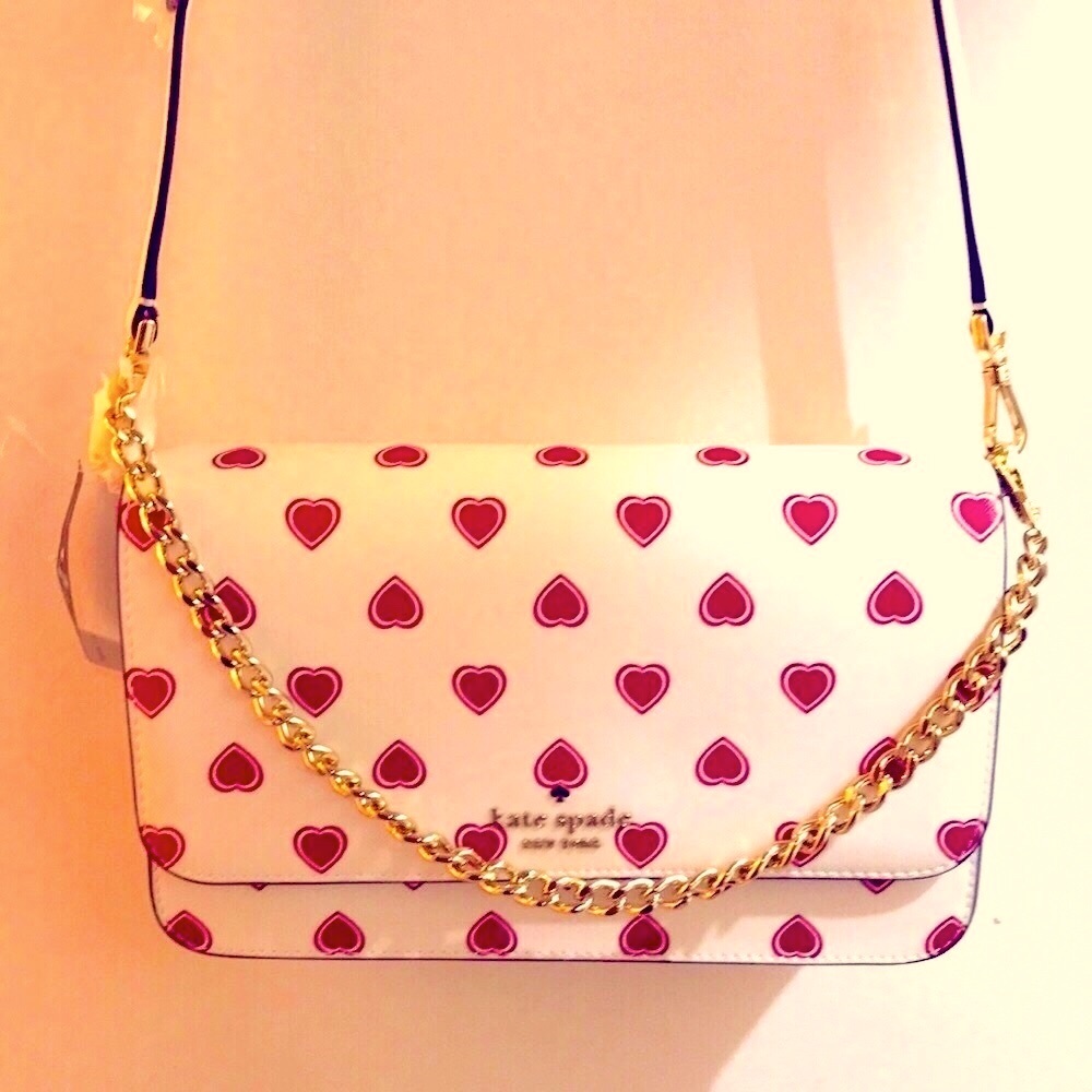 Kate Spade Madison Heartfelt Geo Flap Crossbody & Slim Cardholder BNWT - Picture 7 of 11